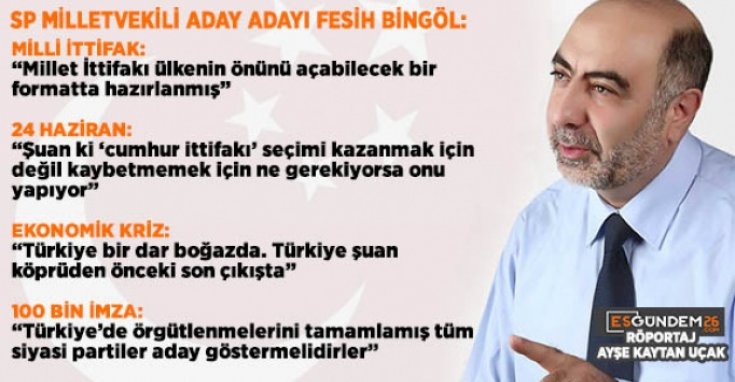 Saadet Partisi Eskişehir milletvekili aday adayı Fesih Bingöl